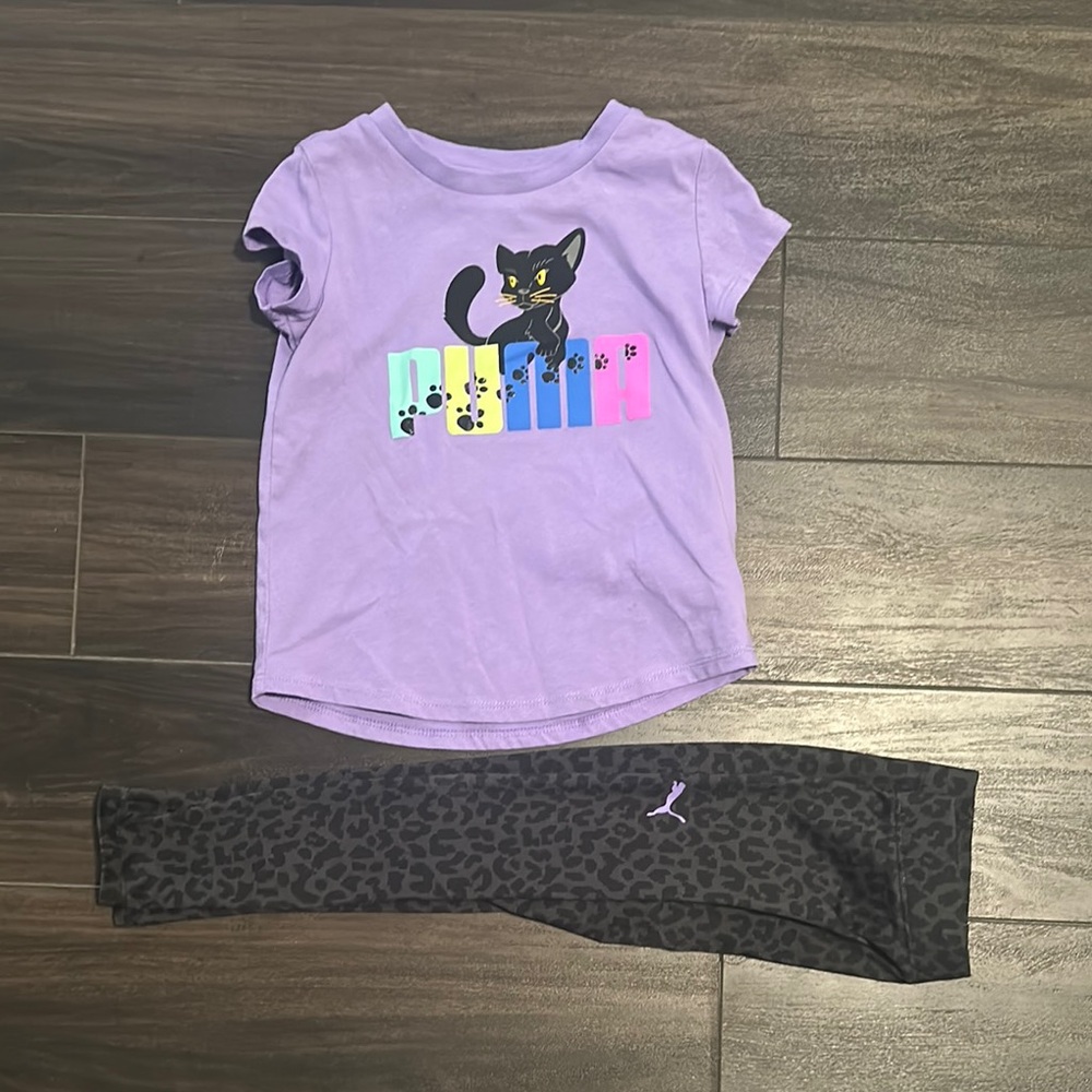 Puma Purple Cat Print Kids Set 4